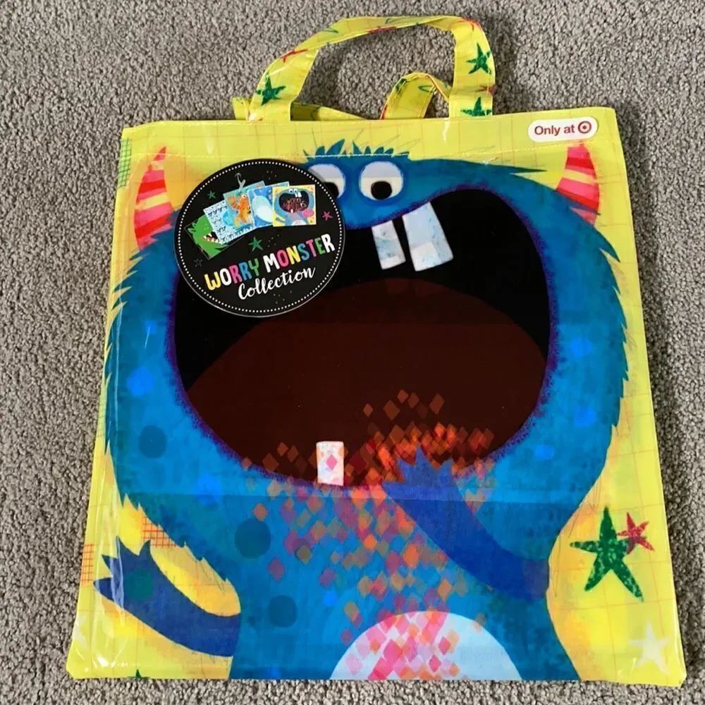 Kids Books - Worry Monster 5 Storybook Collection in Matching Storage Tote NWT